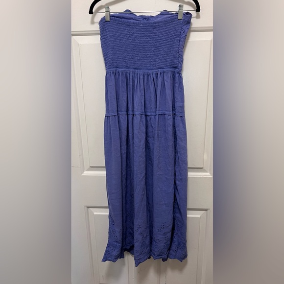 Free People Evelyn Eyelet Midi Dress Size M - Picture 3 of 5